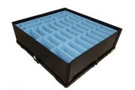 Plastic corrugated container with dividers